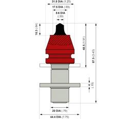 Резец DYNAPAC BIT AA519 BITS